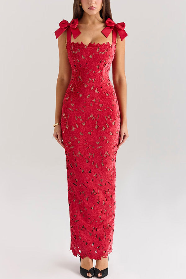 Consonak women's backless slim fit floral long dress