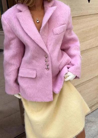 Bella - Oversized Textured Wool Blazer