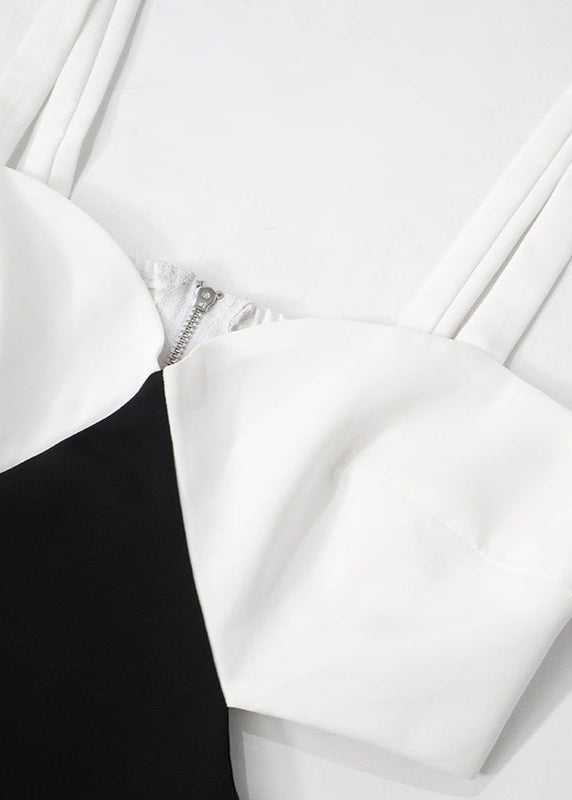 Monochrome Elegance Cutout Gown