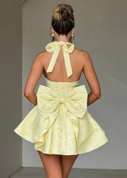 Belle Amour - Halter Bow Mini Dress