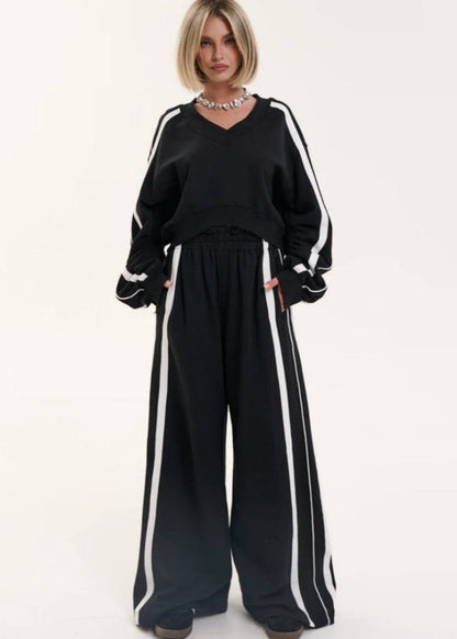 Striped Relaxed Fit Two-Piece Set