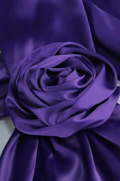 Verna Halter Floral Maxi Satin Dress