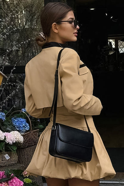 Madeline Cropped Jacket & Bubble Skirt Set