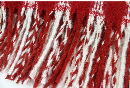 Reversible Polka Dot Fringe Scarf