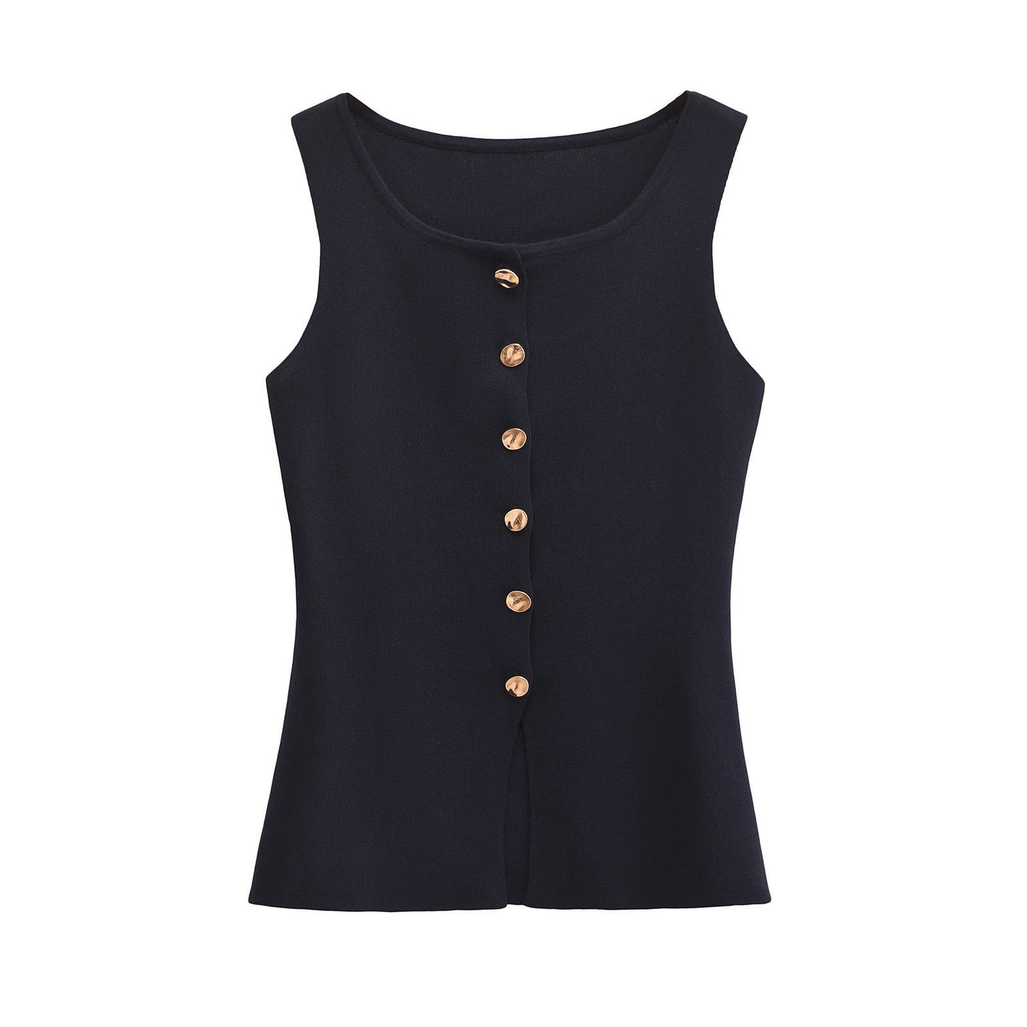Neely Gold Button Knit Vest