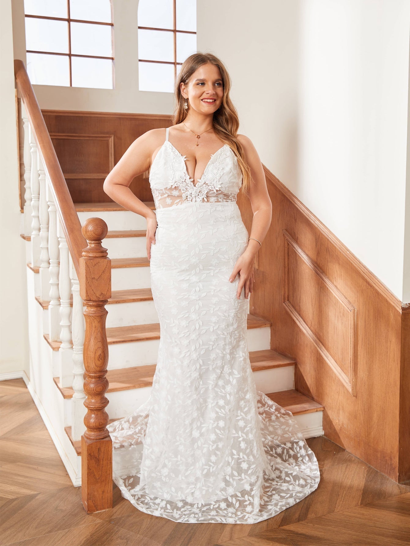 V Neck Strap Formal Dress
