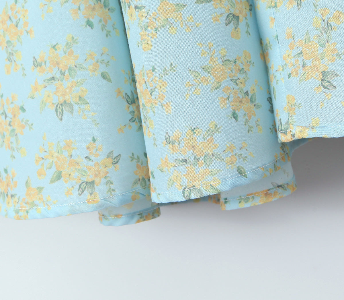 Blue - Sexy Floral Halter Neck Dress