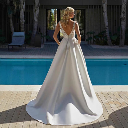 Strapless Lace Evening Gown Wedding Dress