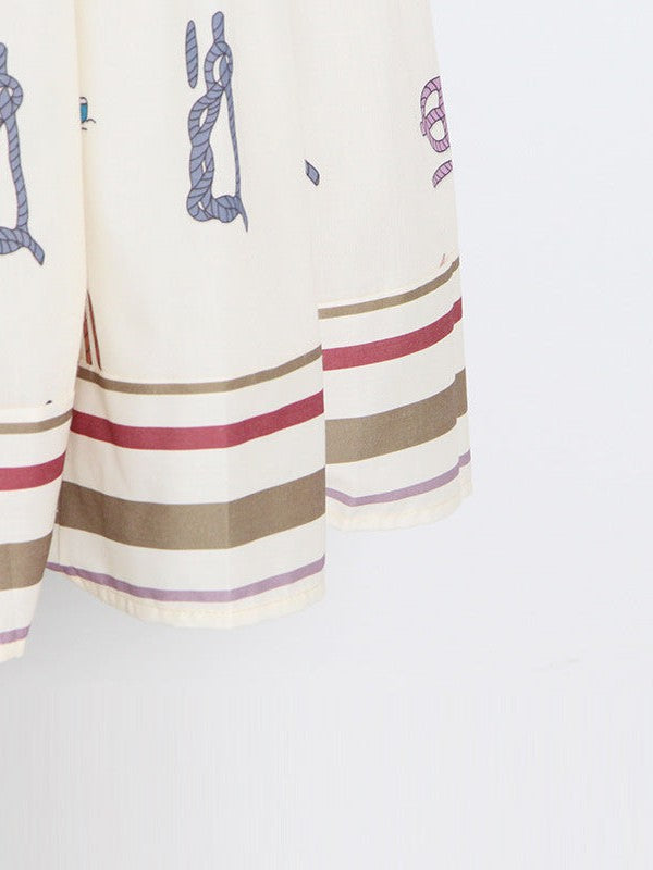 Beach Print Cutout Sundress Maxi Dress