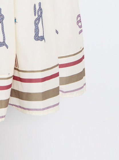 Beach Print Cutout Sundress Maxi Dress