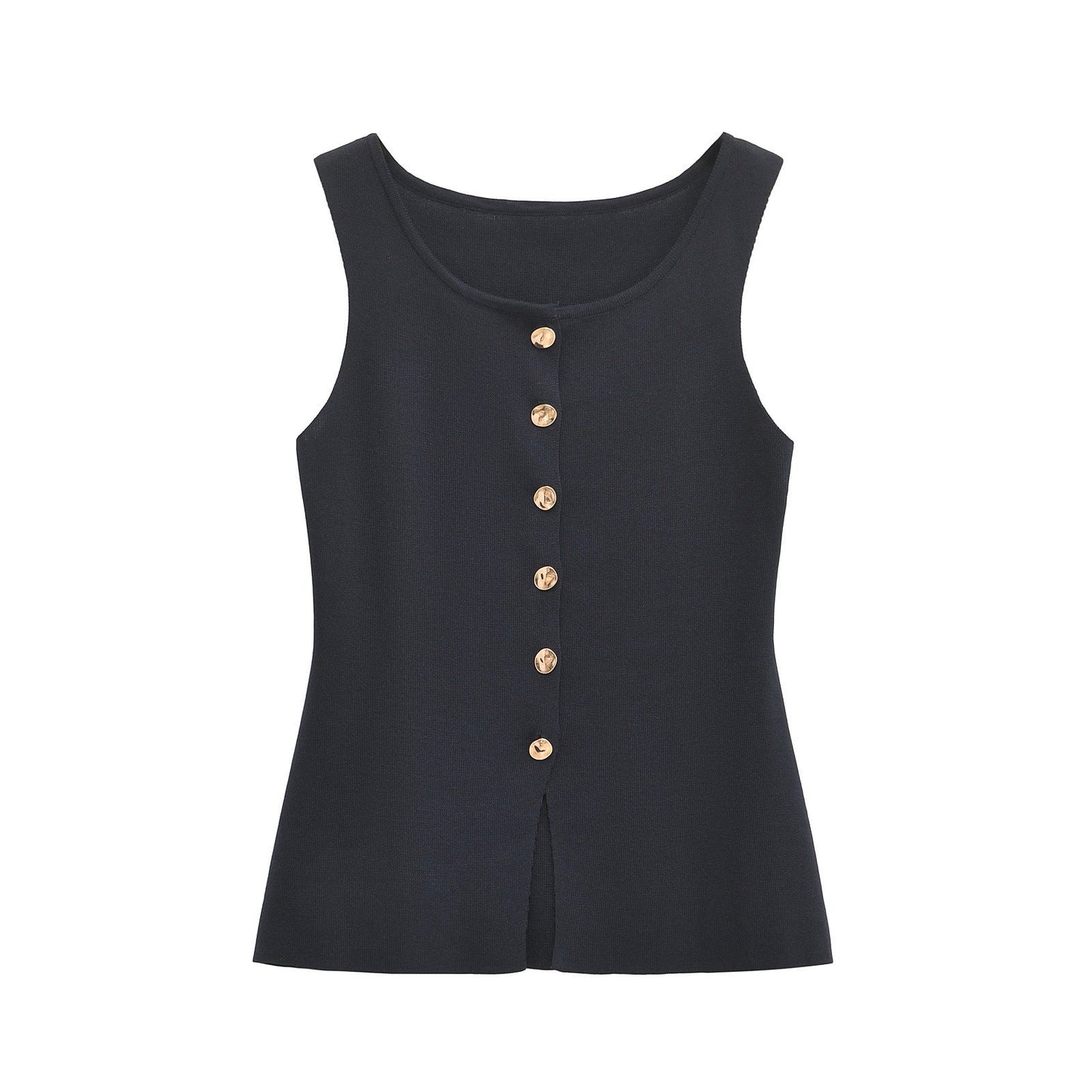 Neely Gold Button Knit Vest