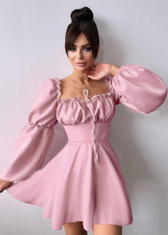 Puff Sleeve Corset Mini Dress