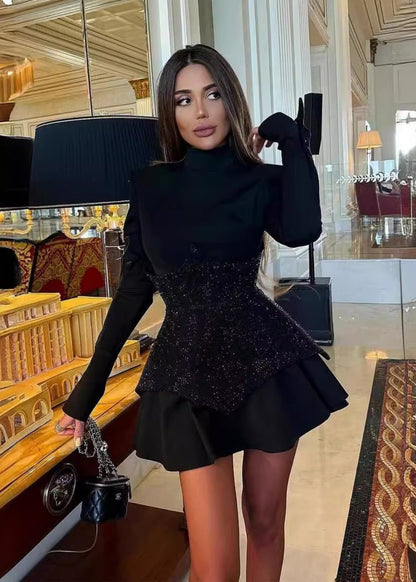 Camille - Sculpted Corset Waist Mini Dress