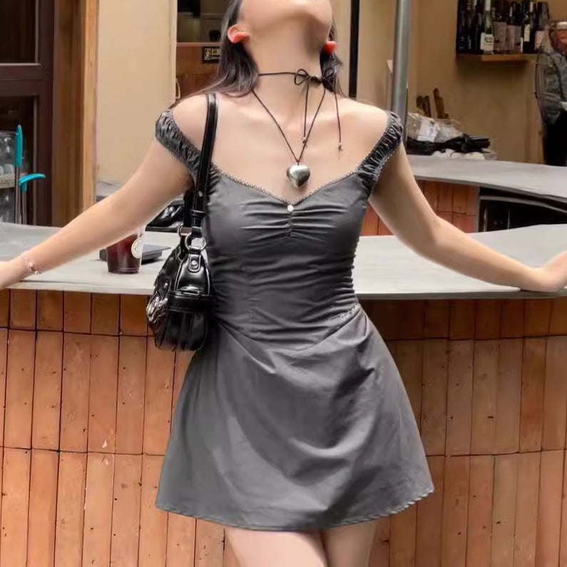 Gray - Sexy Ultra-Short Body-Hugging Dress