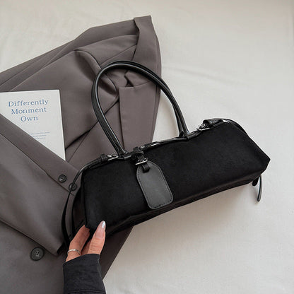 Stylish Long Lock Solid Color Elegant Shape Underarm Bag