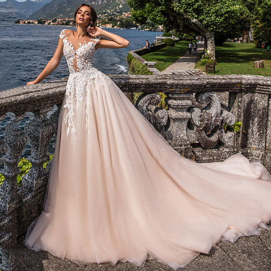 Off-Shoulder Minimalist Wedding Dress