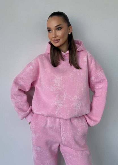 Luna - Metallic Wash Oversized Hoodie & Jogger Set