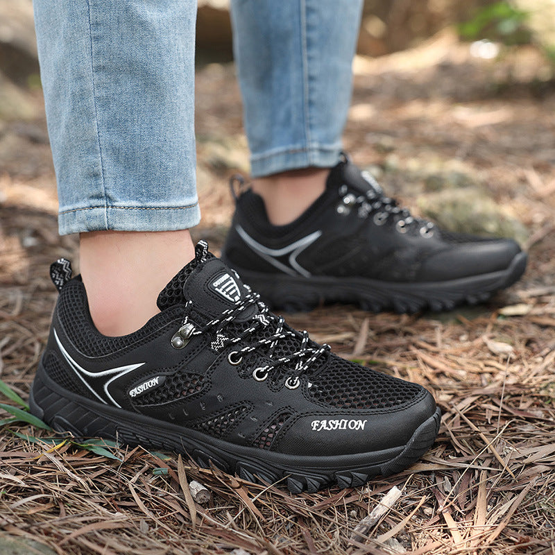Women's Breathable Mesh Running Sneakers With Secure Lace Up Fit