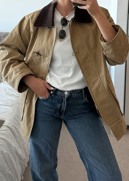 Harper Corduroy Collar Canvas Jacket