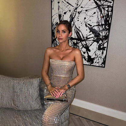 Luxury Crystal Bandage Party Prom Dress