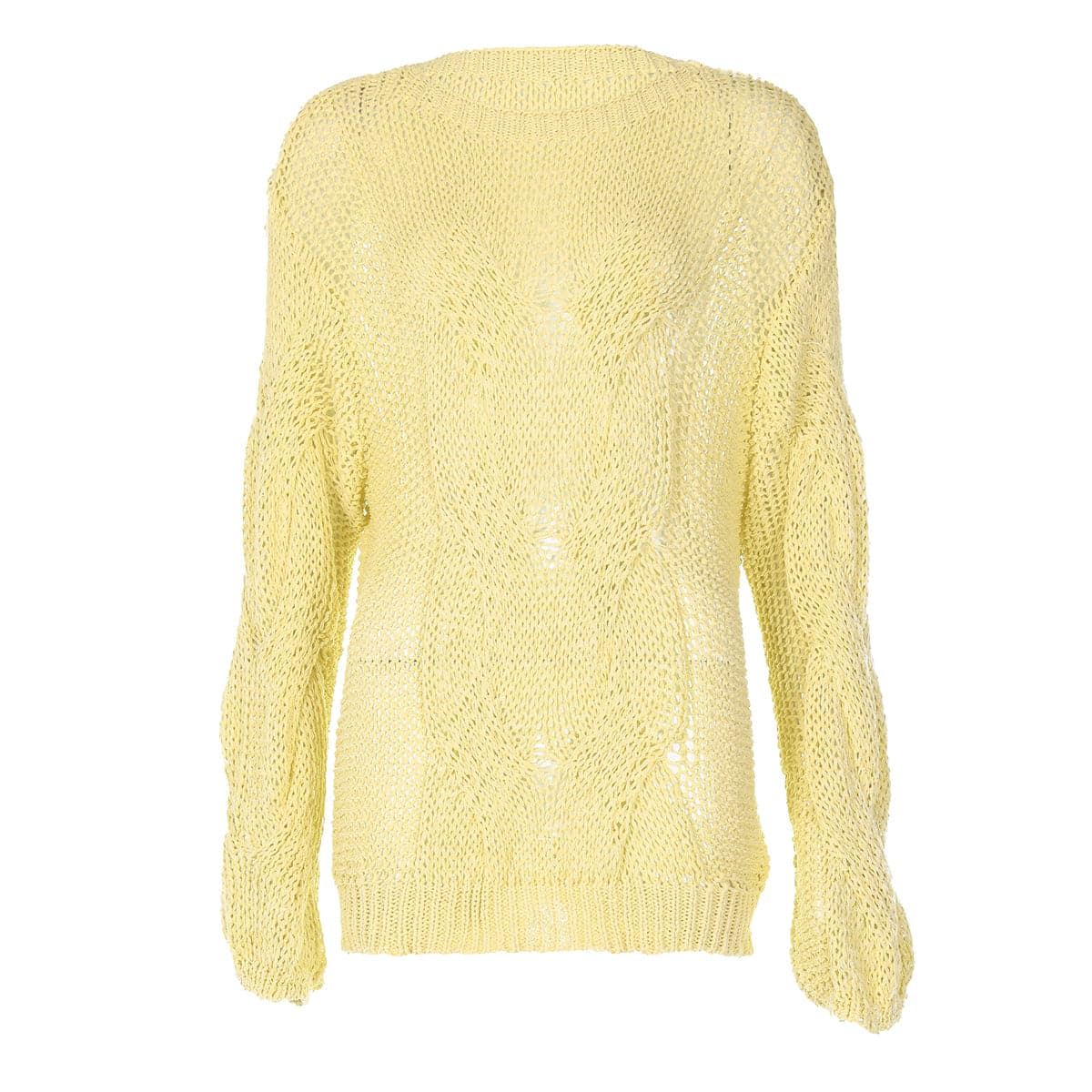Long sleeve crewneck knitted solid top