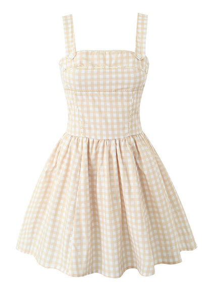Daisyfield Charm - Sleeveless Gingham Mini Dress