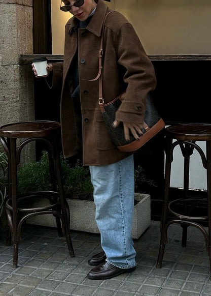 Emerson Suede Button-Up Jacket