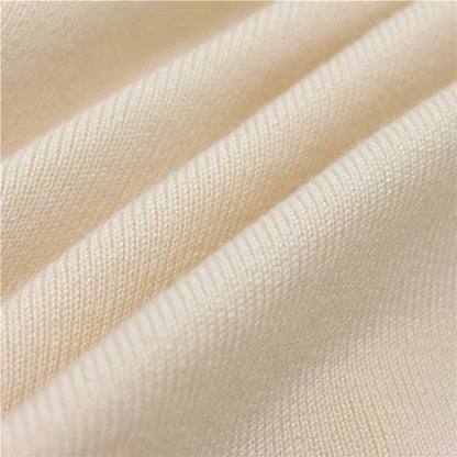 Apricot - Knitted Lapel Cardigan Two Piece Set