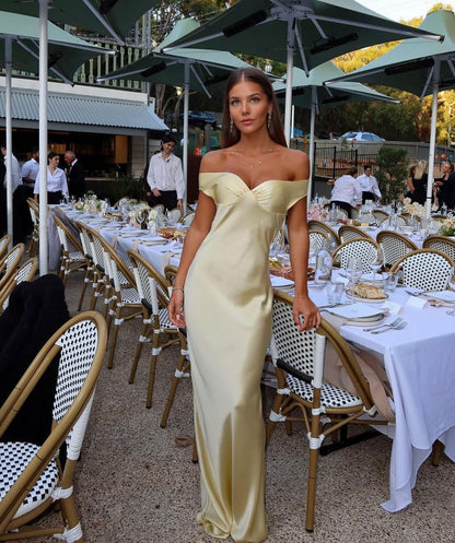 Off-Shoulder Strapless Backless Gown Sexy Formal Dress