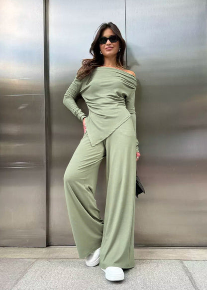 Sienna - Off-Shoulder Wide-Leg Set