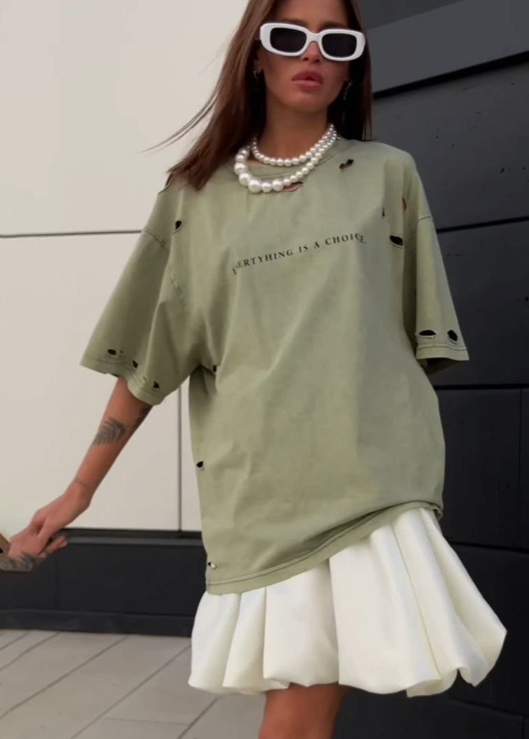 Choice Distressed Oversized Tee