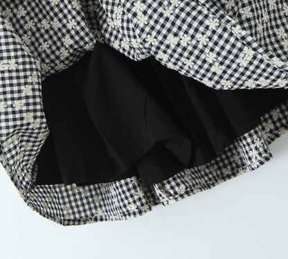 Plaid – Halter Backless A-Line Dress
