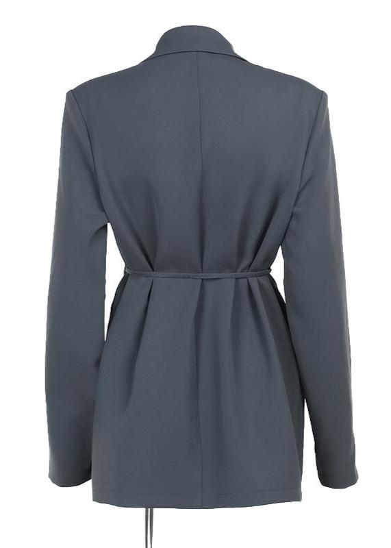 Slate Bloom Belted Blazer