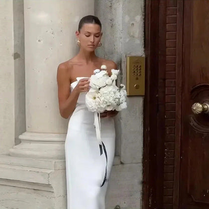 Strapless Bowknot Wedding Dress