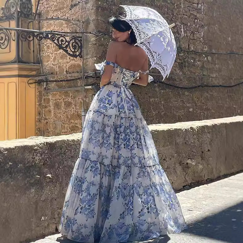 Backless Sexy Deep V Prom Dress