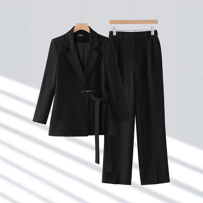 | Women's Tailored Suit Set, Long Blazer