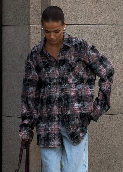 Twilight Plaid Oversized Shirt