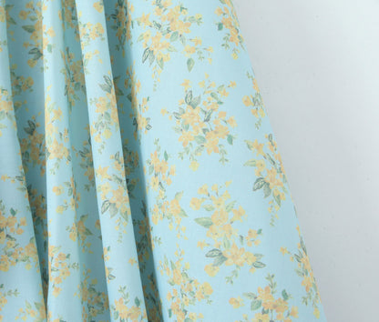 Blue - Sexy Floral Halter Neck Dress