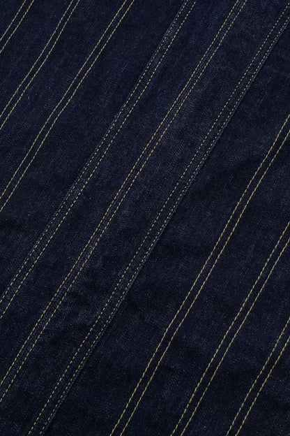 Arlene Strapless Back Slit Denim Maxi Dress