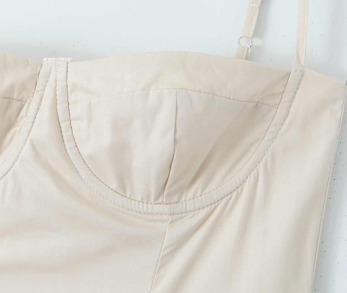 Apricot - Strapless Waist-Cinching Fashion Dress