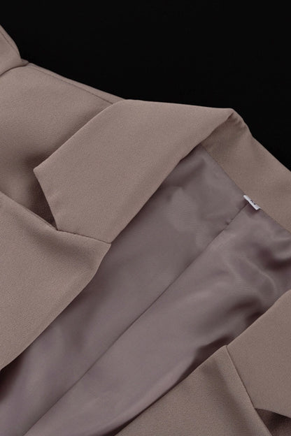 Victoria Deep V-neck Blazer & Mini Skirt Set