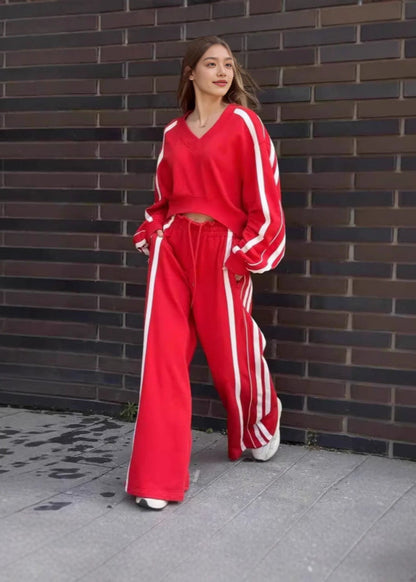 Striped Relaxed Fit Two-Piece Set