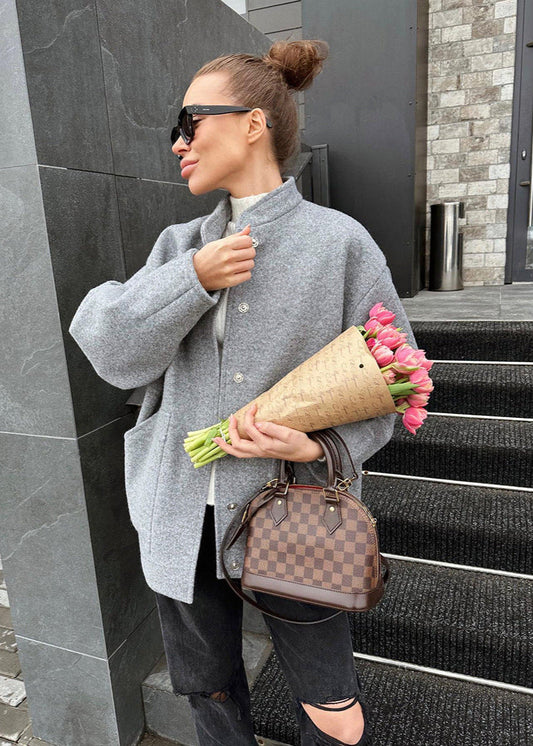 Marlow - Oversized Wool Bomber Jacket