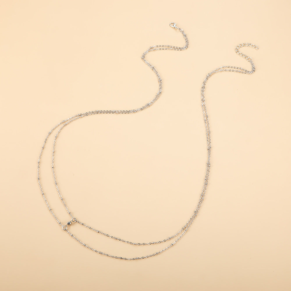Thin Chain Rhinestone Metal Waist Body Chain