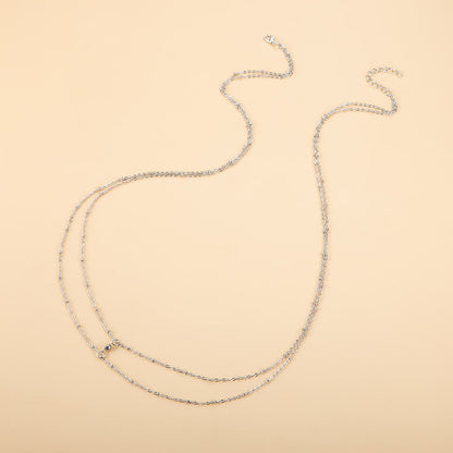 Thin Chain Rhinestone Metal Waist Body Chain