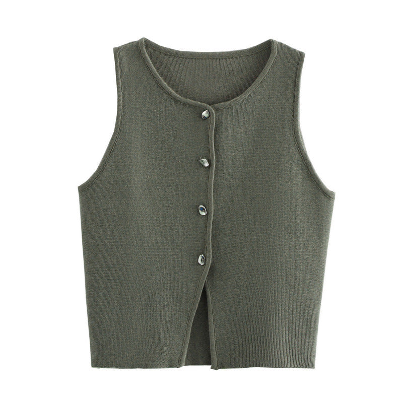 Novalee Cropped Knit Vest