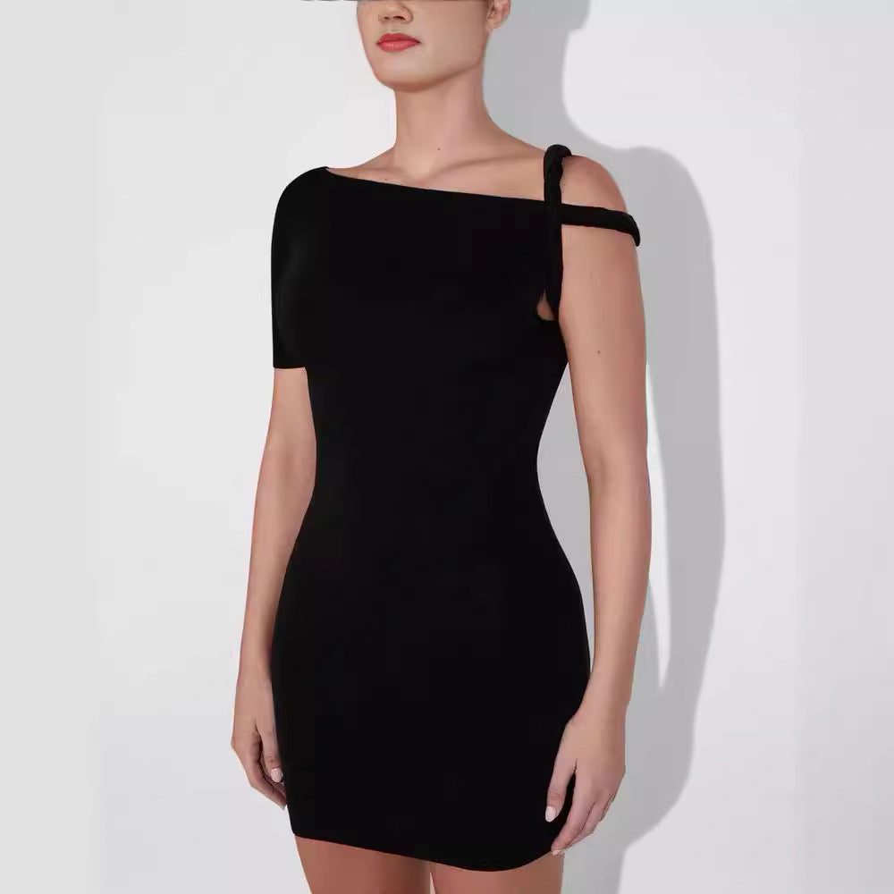 Black – Solid Color Slim Fit Bodycon Dress