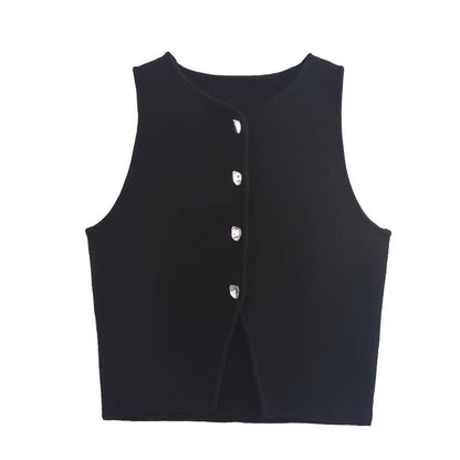Novalee Cropped Knit Vest