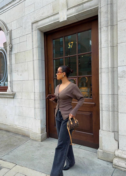 Chic Essence - Button-Up Knit Cardigan