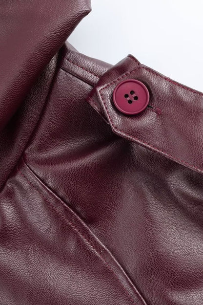 Dana Faux Leather Cropped Jacket